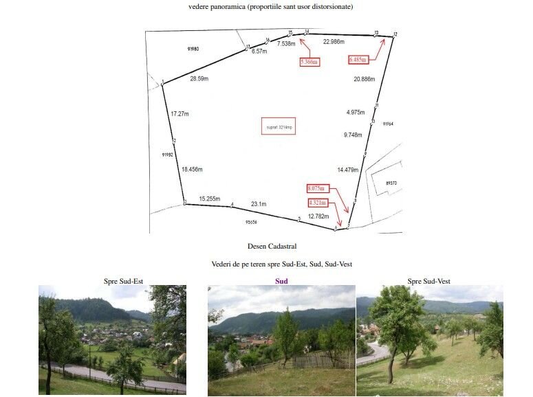 Rucar, teren intravilan 3214 mp cu deschidere 56 m in DN73